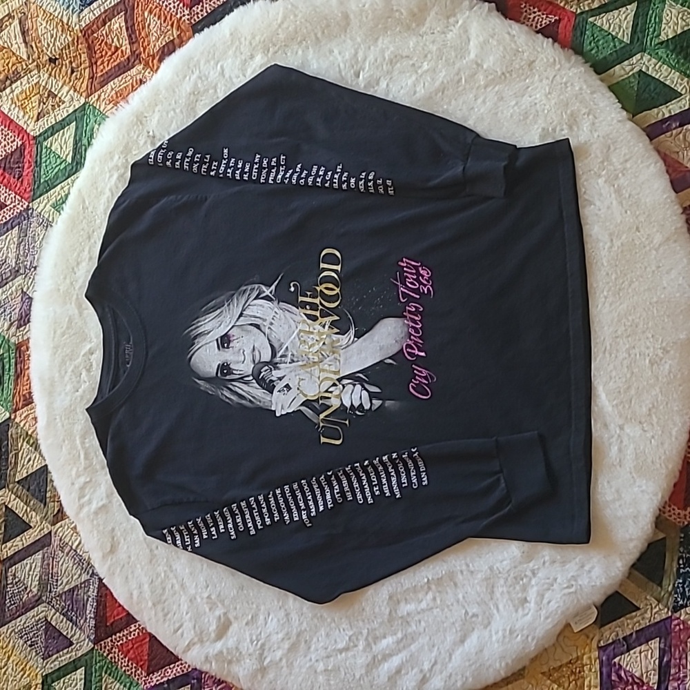 Carrie Underwood Cry Pretty 360 US Concert Tour Long Sleeve Full Graphic Top